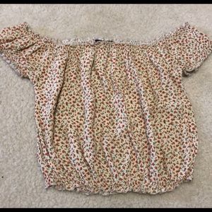 Brandy Melville off the shoulder floral top